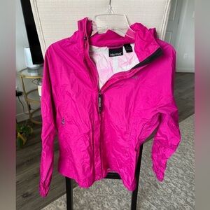 Marmot Barbie Pink Windbreaker Wind Jacket with Hood, M